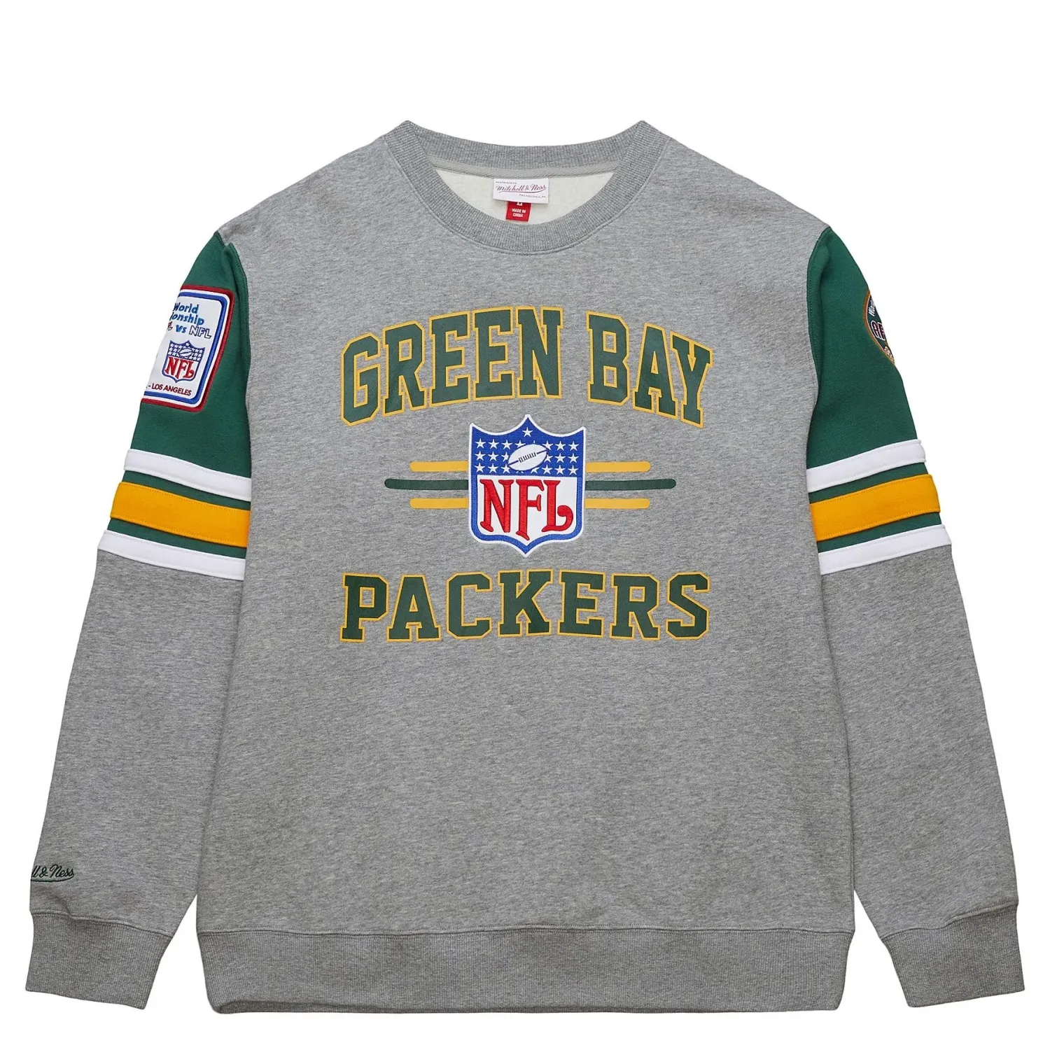 MITCHELL &amp; NESS GREEN BAY PACKERS ALL OVER 4.0 CREWNECK
