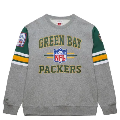 MITCHELL &amp; NESS GREEN BAY PACKERS ALL OVER 4.0 CREWNECK