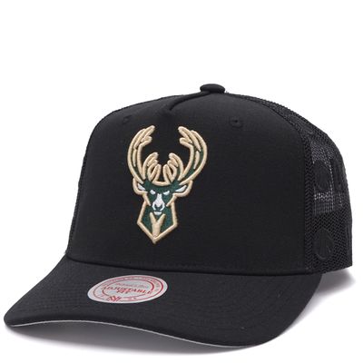 MITCHELL &amp; NESS MILWAUKEE BUCKS MONOGRAM TRUCKER HAT