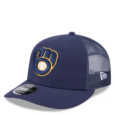 NEW ERA MILWAUKEE BREWERS TEAM COLOR LOW PROFILE TRUCKER 9FIFTY SNAPBACK HAT