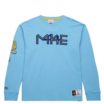 MITCHELL &amp; NESS MILWAUKEE BREWERS CITY CONNECT PREMIUM LONG SLEEVE TEE   