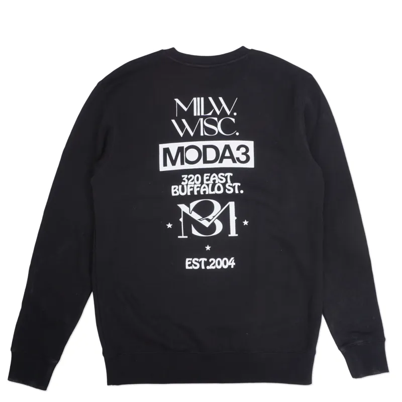 MODA3 LOGO MASH CREWNECK SWEATSHIRT    