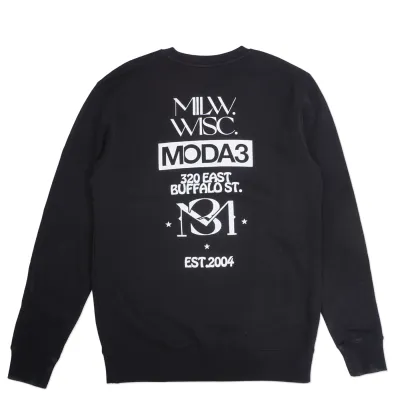 MODA3 LOGO MASH CREWNECK SWEATSHIRT