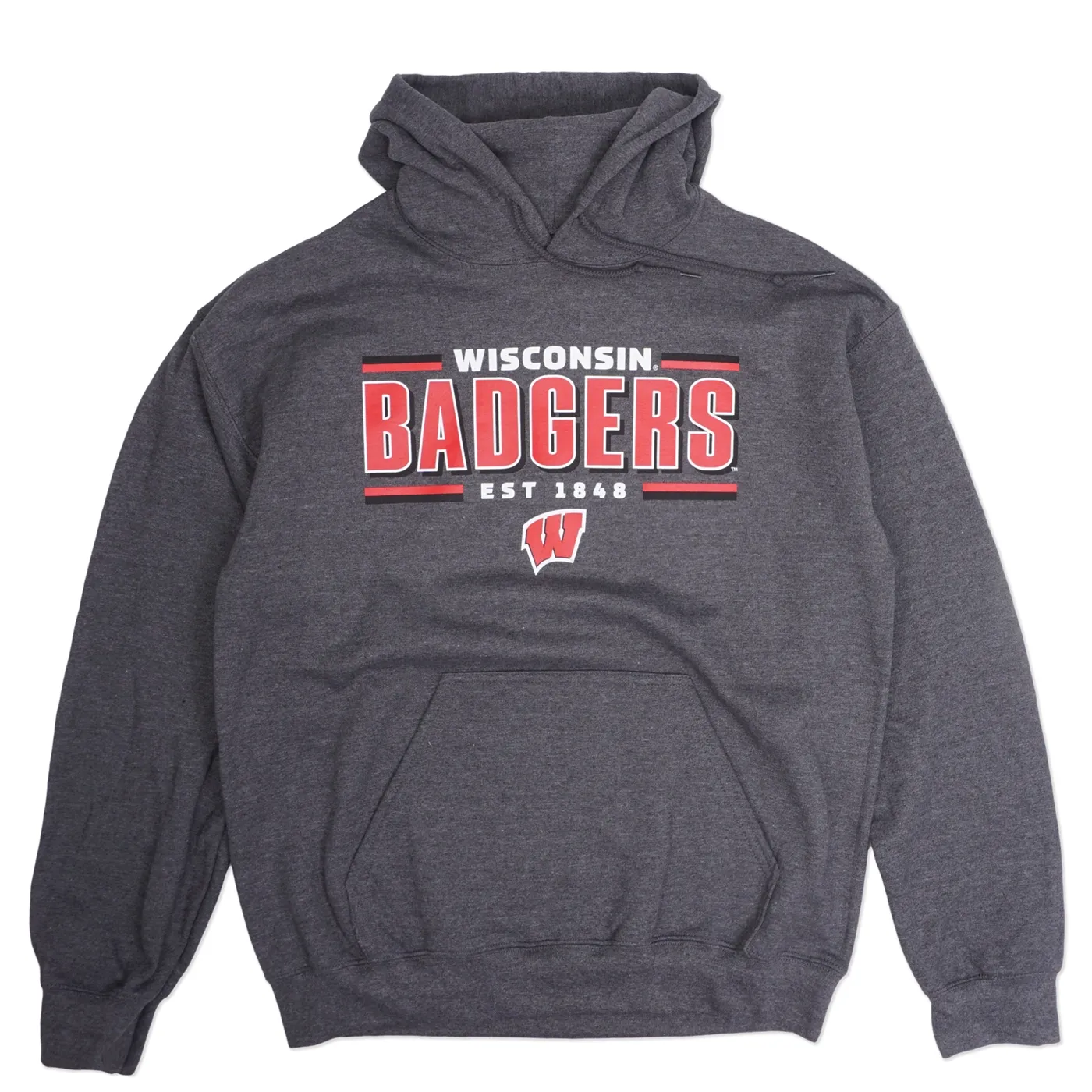 FANATICS WISCONSIN BADGERS HORIZONTAL BLOCK HOODIE 