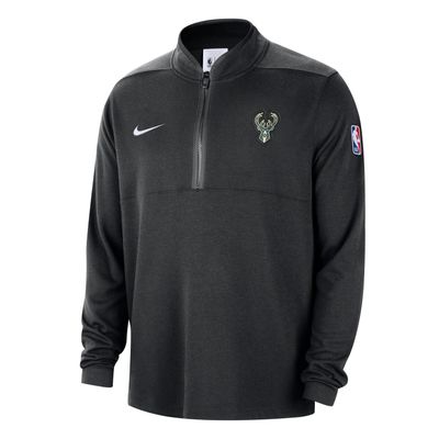 NIKE MILWAUKEE BUCKS DRI-FIT 1/2-ZIP LONGSLEEVE TOP      