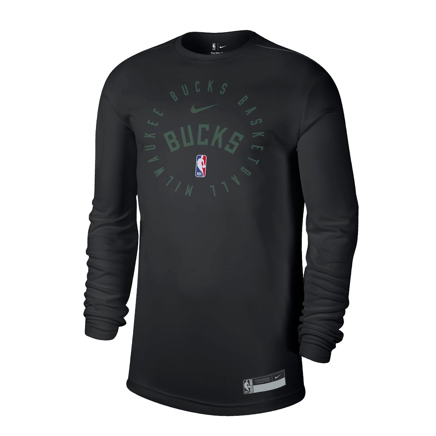 NIKE MILWAUKEE BUCKS 2024/25 PRACTICE LONG SLEEVE TEE 