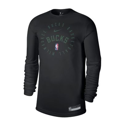 NIKE MILWAUKEE BUCKS 2024/25 PRACTICE LONG SLEEVE TEE 