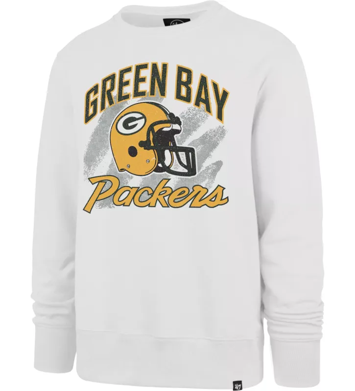 &#39;47 BRAND GREEN BAY PACKERS SHADER HEADLINE CREWNECK SWEATSHIRT