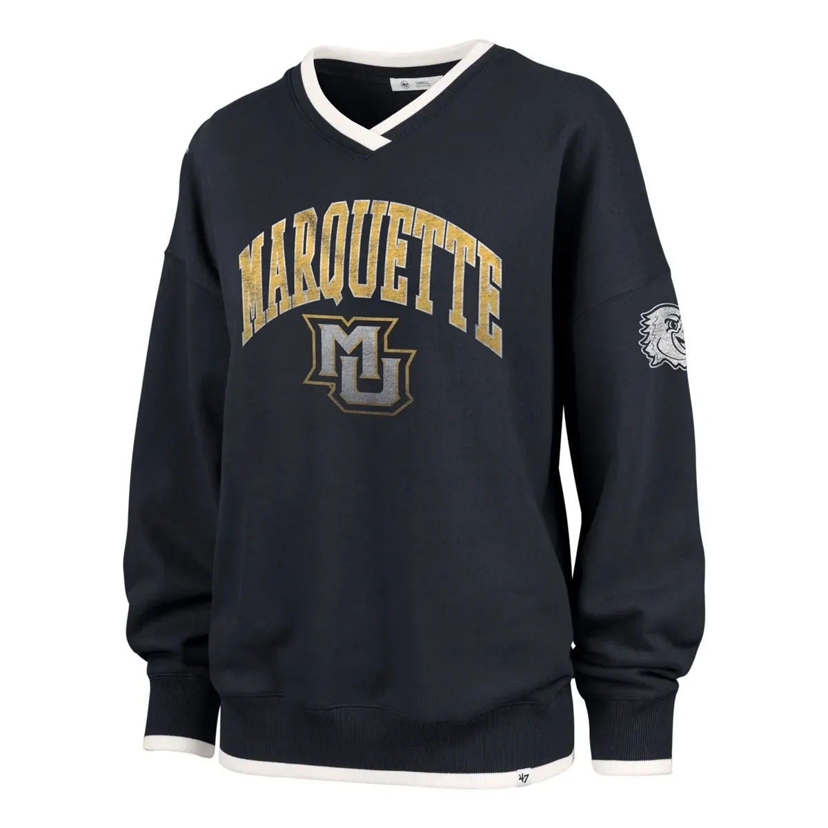 &#39;47 BRAND MARQUETTE GOLDEN EAGLES WOMEN&#39;S CLUBHOUSE EIGHTIES PULLOVER 