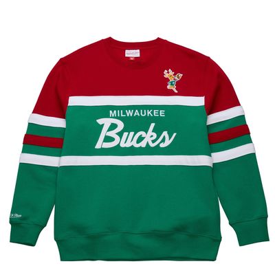 MITCHELL &amp; NESS MILWAUKEE BUCKS HEAD COACH CREWNECK SWEATSHIRT  