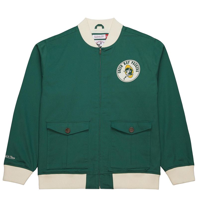 MITCHELL &amp; NESS GREEN BAY PACKERS REPLAY COTTON TWILL JACKET 