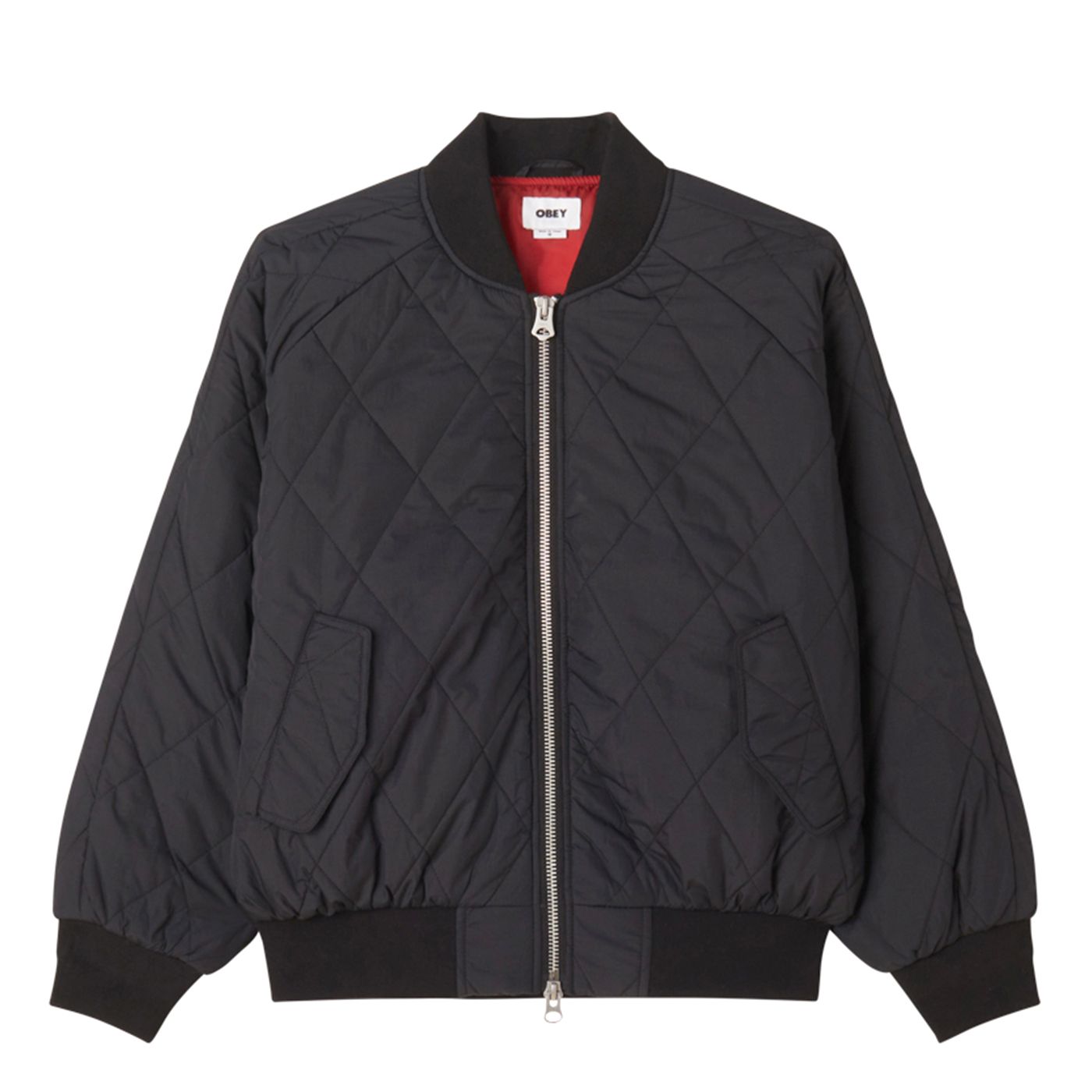 OBEY LIZET QUILTED BOMBER JACKET 