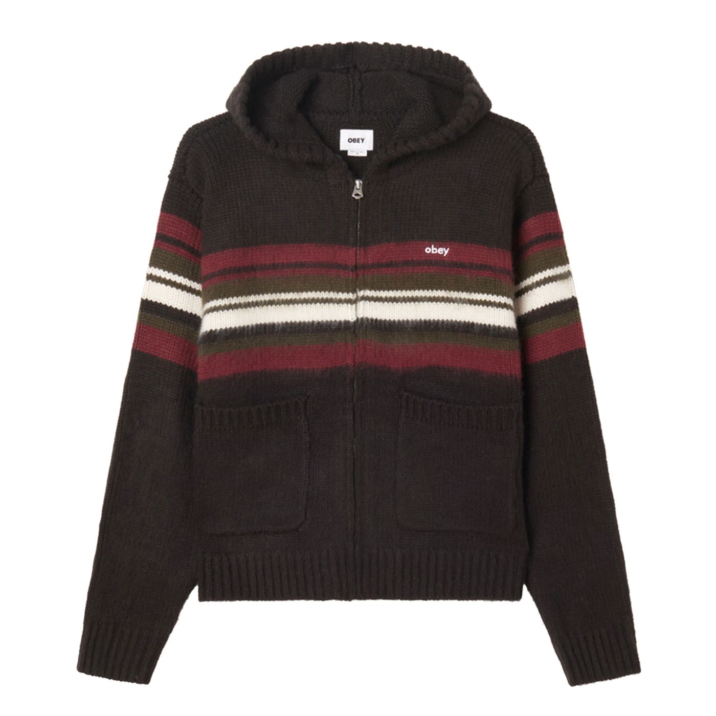 OBEY MYERS ZIP-UP HOODED SWEATER   