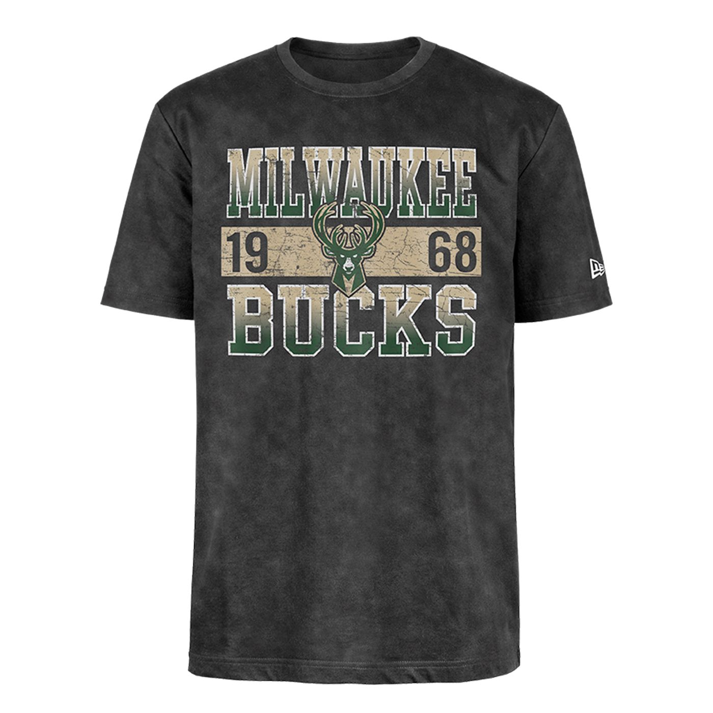 NEW ERA MILWAUKEE BUCKS STONE WASH TEE  