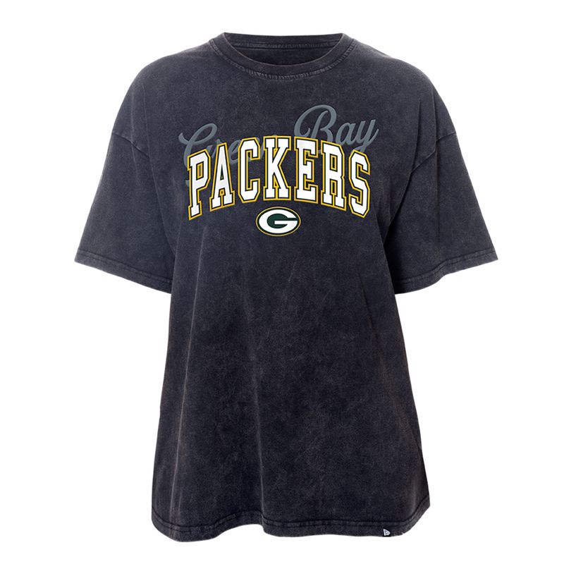 NEW ERA GREEN BAY PACKERS WOMEN&#39;S OVERSIZED STONE WASH TEE