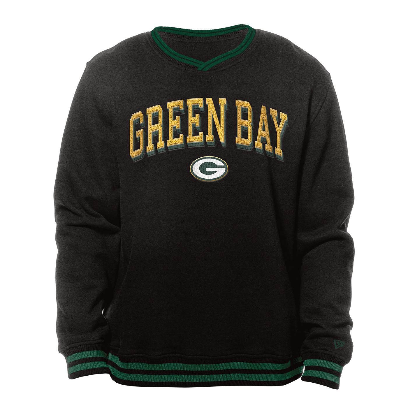 NEW ERA GREEN BAY PACKERS CHENILLE APPLIQUE CREWNECK SWEATSHIRT