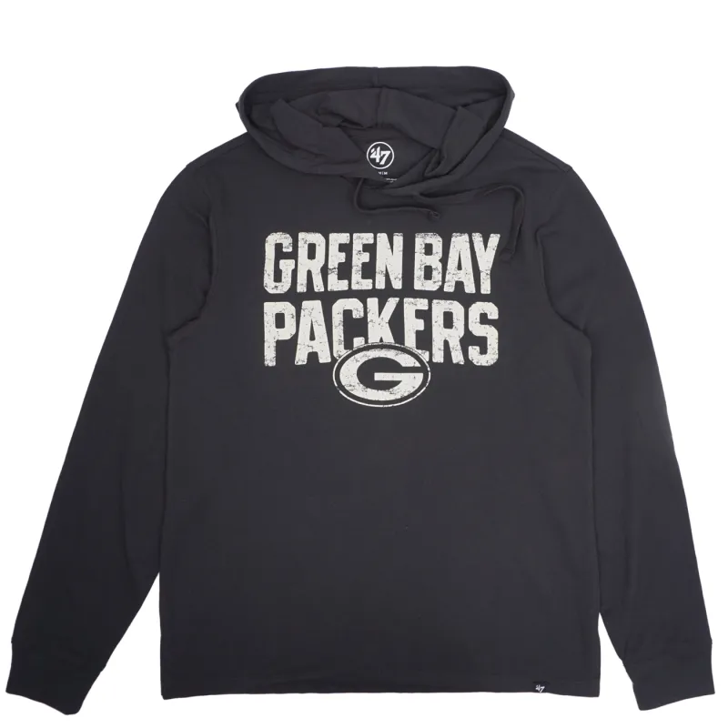 &#39;47 BRAND GREEN BAY PACKERS EROSION ASHBY LIGHTWEIGHT PIQUE HOODIE  