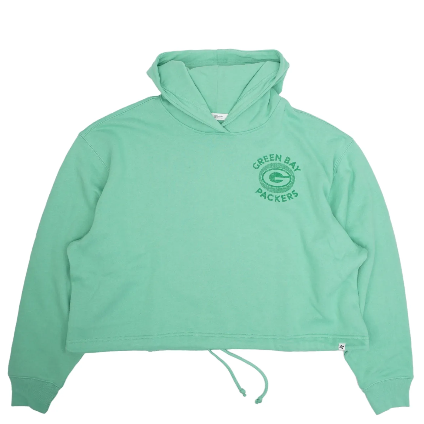 ‘47 BRAND GREEN BAY PACKERS WOMEN&#39;S LUMINANCE DOT VENICE CROPPED HOODIE