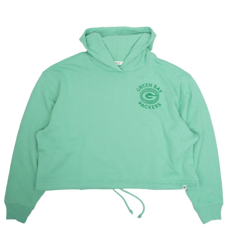 ‘47 BRAND GREEN BAY PACKERS WOMEN&#39;S LUMINANCE DOT VENICE CROPPED HOODIE