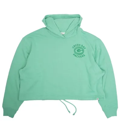‘47 BRAND GREEN BAY PACKERS WOMEN&#39;S LUMINANCE DOT VENICE CROPPED HOODIE