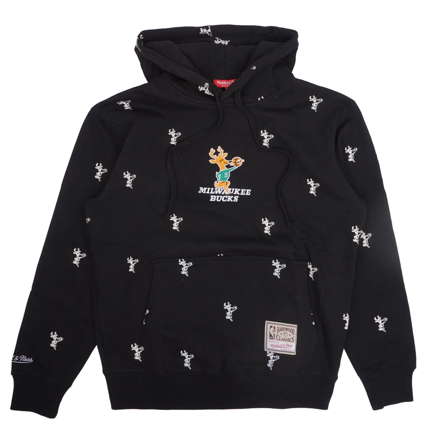MITCHELL &amp; NESS MILWAUKEE BUCKS ALLOVER PRINT HOODIE