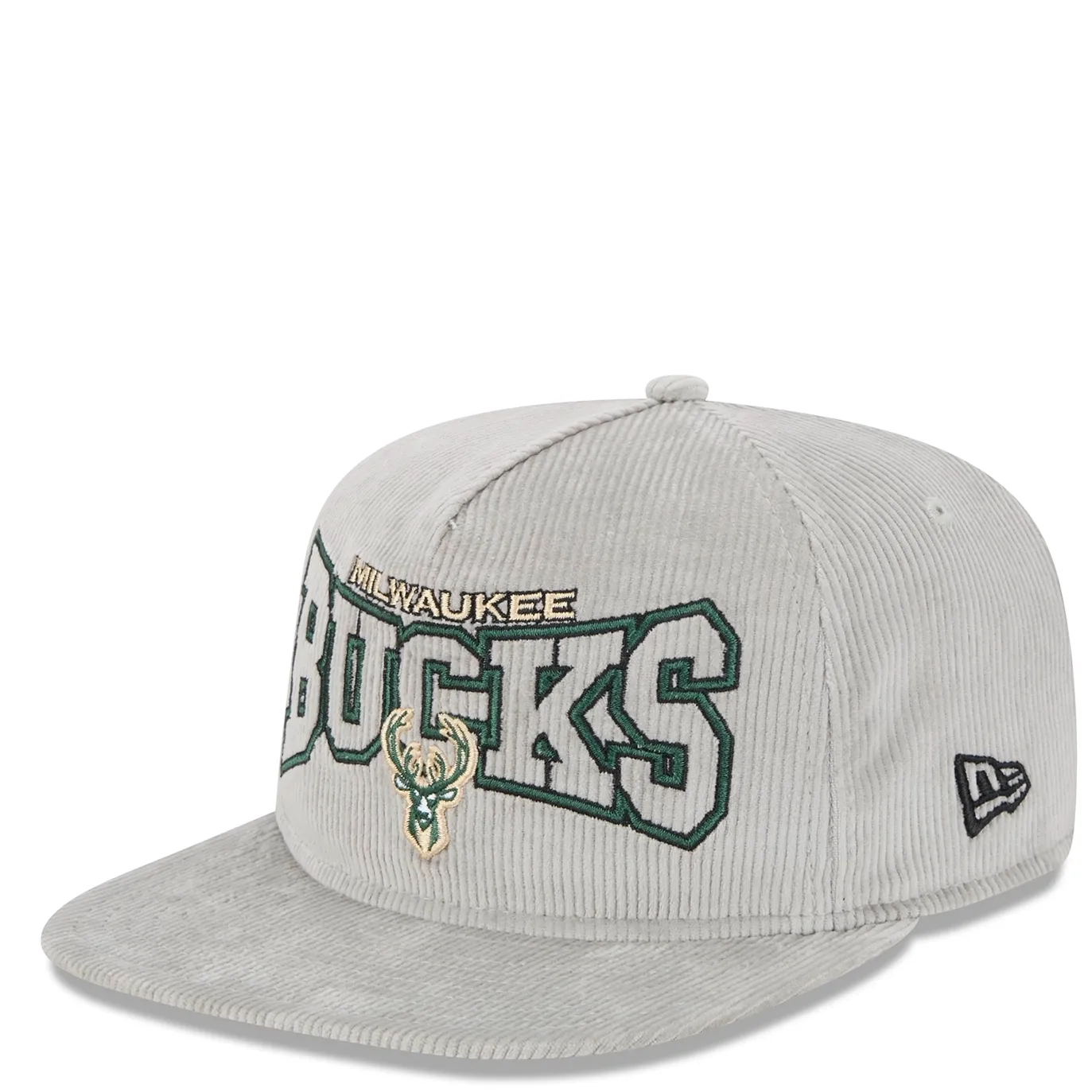 NEW ERA MILWAUKEE BUCKS CORD GOLFER SNAPBACK HAT