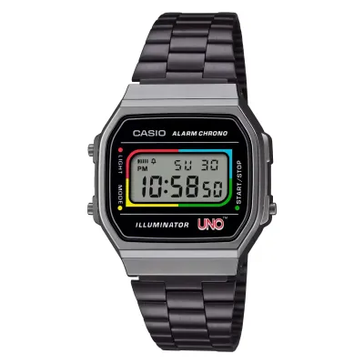 CASIO A168WEUC-1ACR &#39;UNO&#39; VINTAGE WATCH