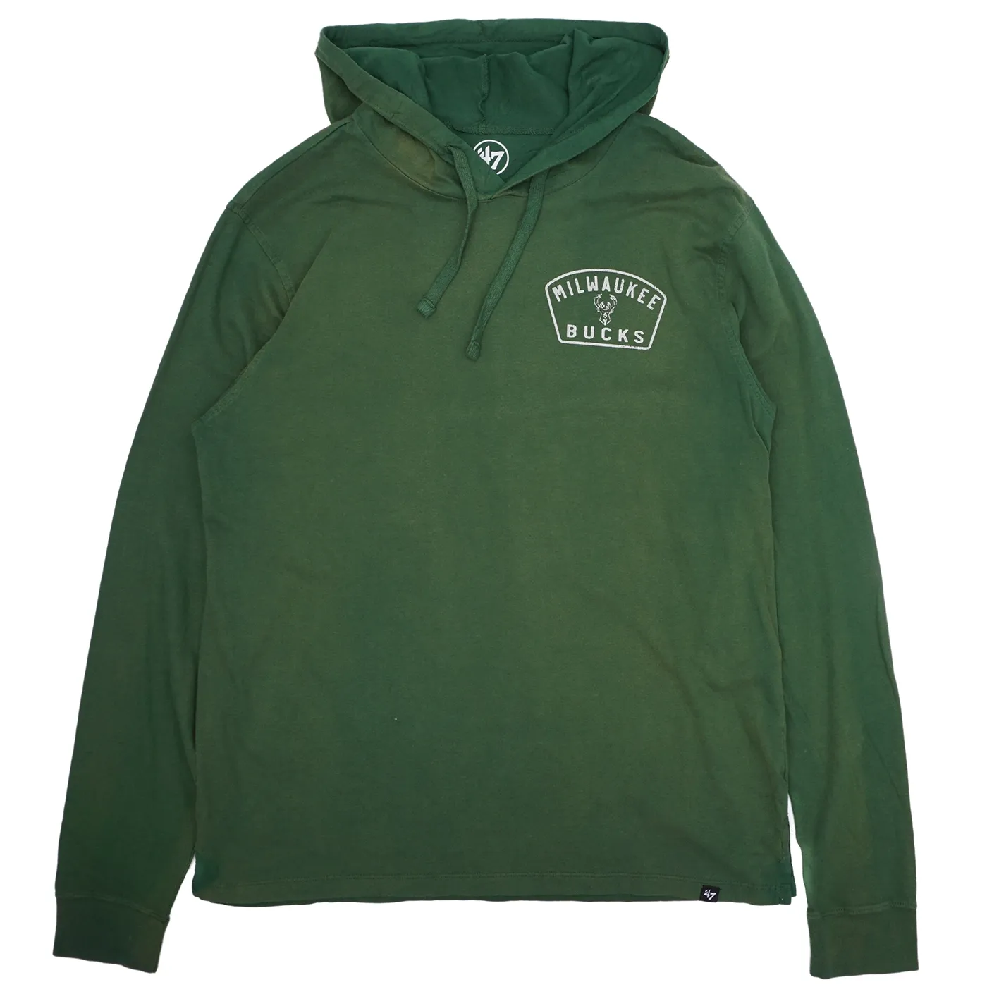 &#39;47 BRAND MILWAUKEE BUCKS DUSTED OVERHAND RIVER JERSEY HOODIE