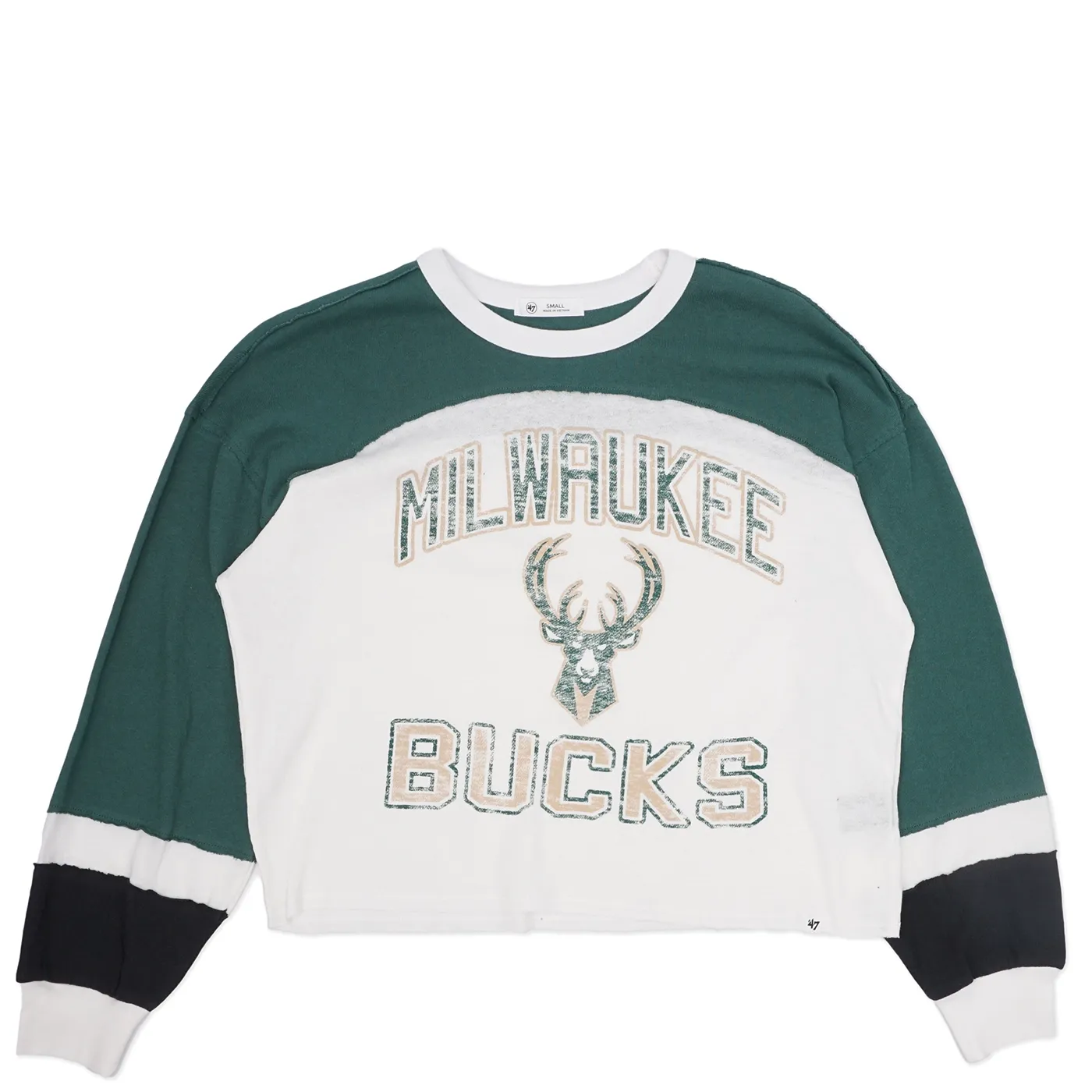 &#39;47 BRAND MILWAUKEE BUCKS WOMEN&#39;S CURVE TONI LONG SLEEVE TEE 