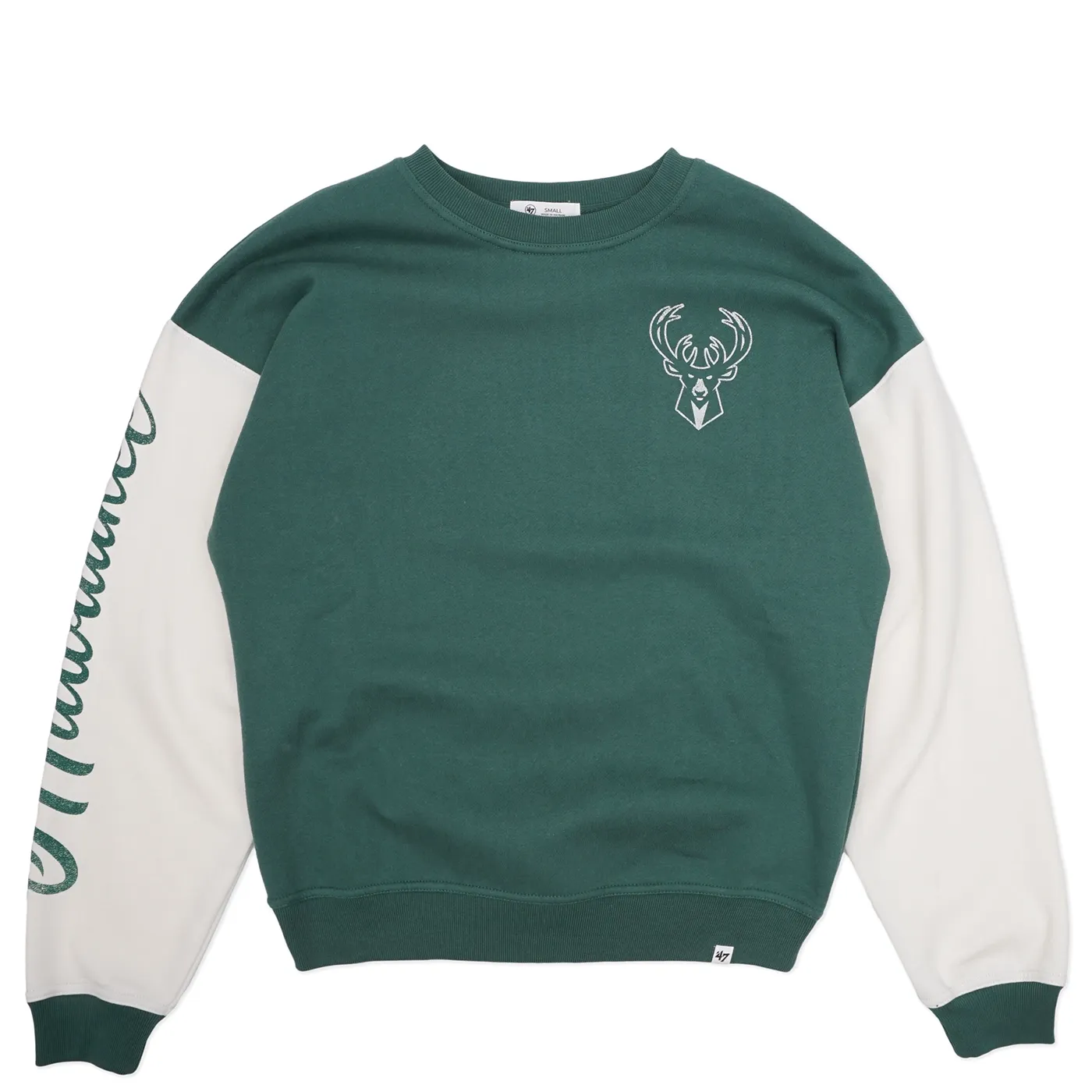 &#39;47 BRAND MILWAUKEE BUCKS WOMEN&#39;S RISE ANDIE CREWNECK SWEATSHIRT  