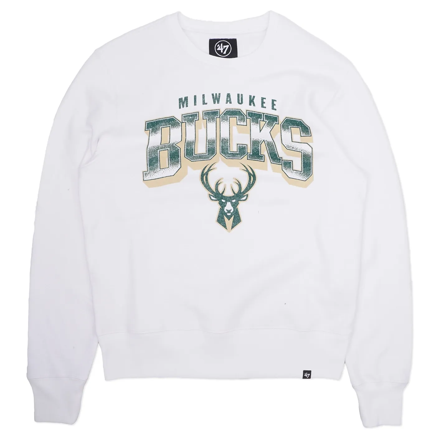 &#39;47 BRAND MILWAUKEE BUCKS SPOTLIGHT HEADLINE CREWNECK SWEATSHIRT