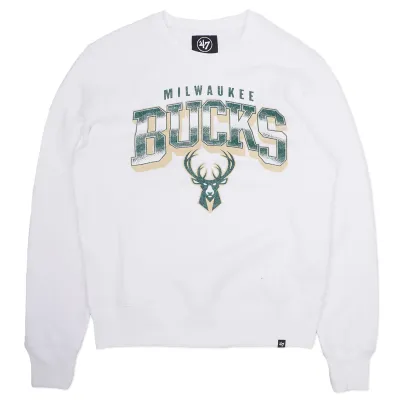&#39;47 BRAND MILWAUKEE BUCKS SPOTLIGHT HEADLINE CREWNECK SWEATSHIRT 