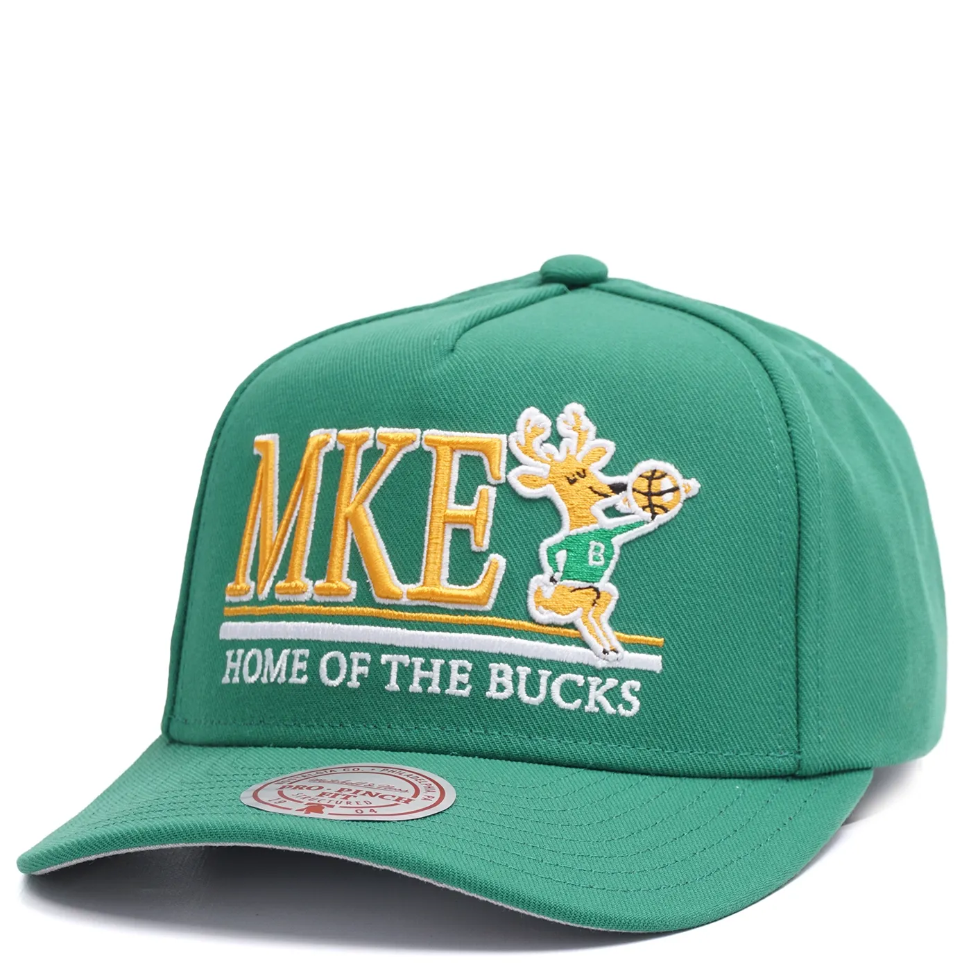 MITCHELL &amp; NESS MILWAUKEE BUCKS HOME OF THE PRO PINCH SNAPBACK HAT