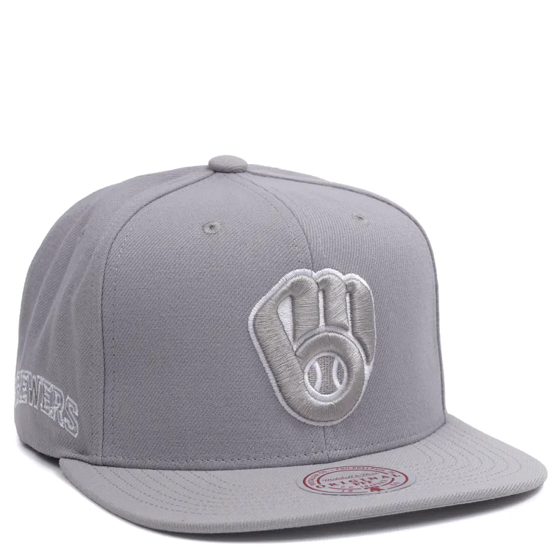 MITCHELL &amp; NESS MILWAUKEE BREWERS EVERGREEN SNAPBACK HAT