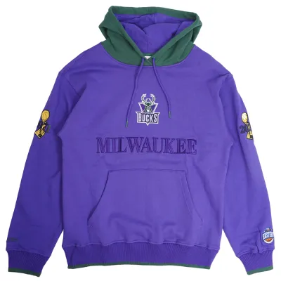 MITCHELL &amp; NESS MILWAUKEE BUCKS TEAM OG 3.0 PULLOVER HOODIE