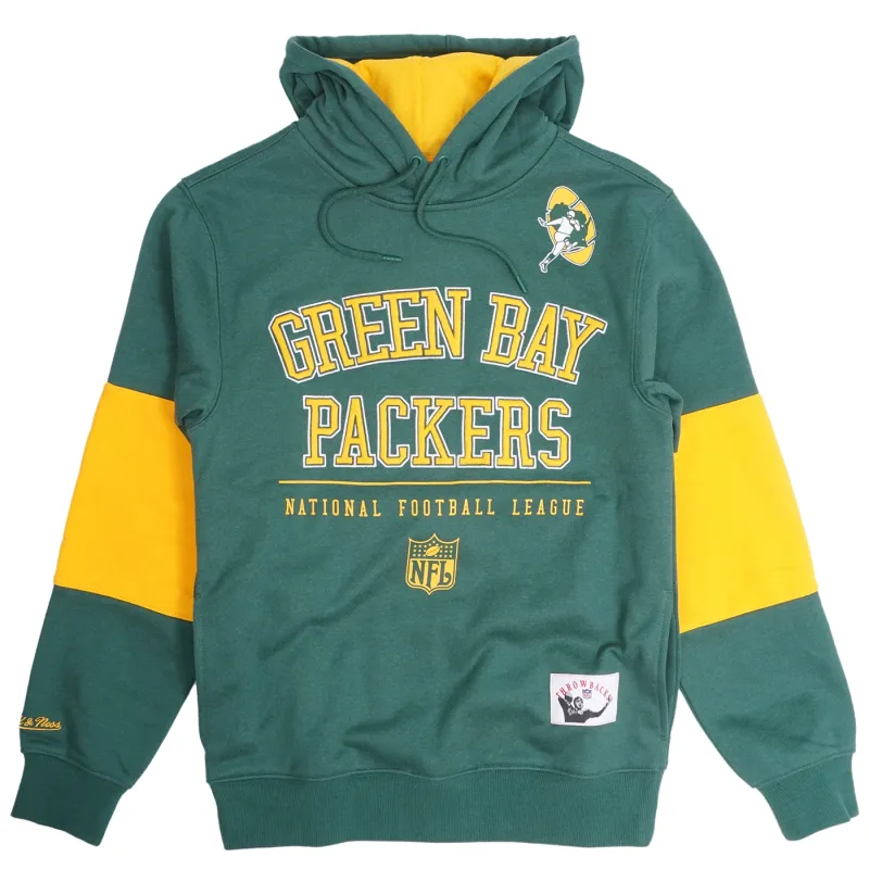 MITCHELL &amp; NESS GREEN BAY PACKERS RETRO VINTAGE LOGO HOODIE