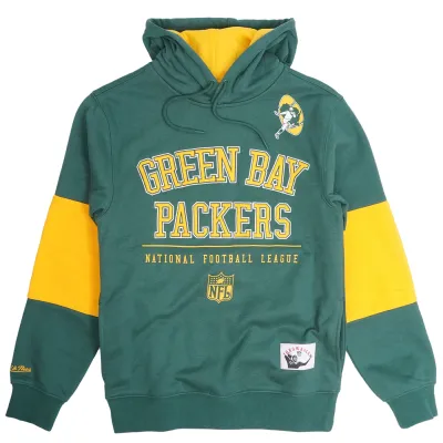MITCHELL &amp; NESS GREEN BAY PACKERS RETRO VINTAGE LOGO HOODIE