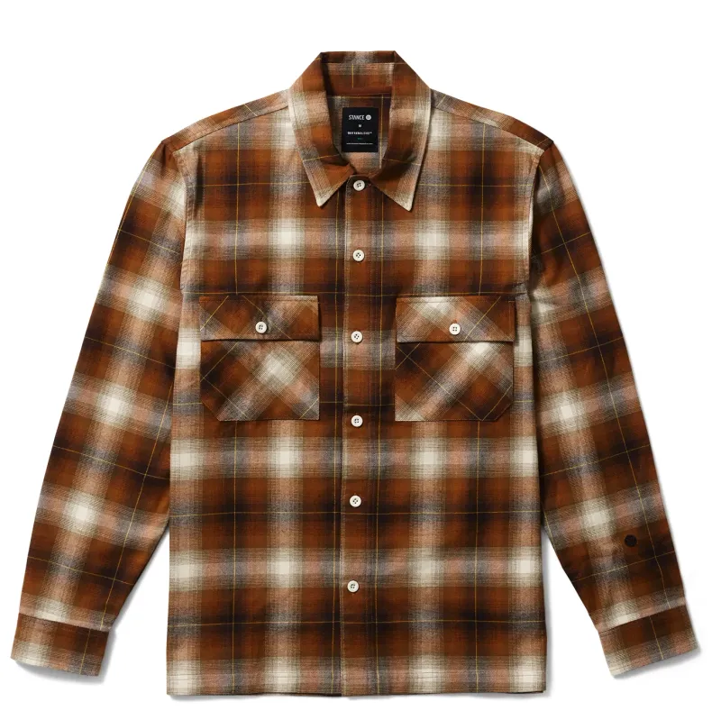 STANCE LOWELL LONG SLEEVE BUTTON UP SHIRT  