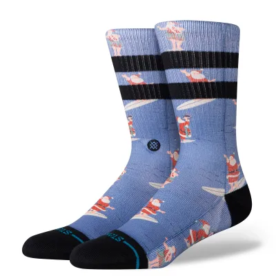STANCE SURFING SANTA POLY BLEND CREW SOCKS 