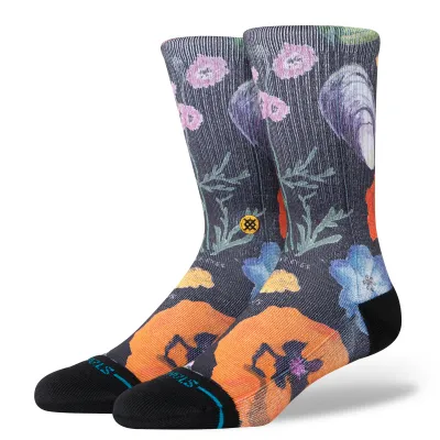 STANCE LUCIAS FLORAL POLY BLEND CREW SOCKS