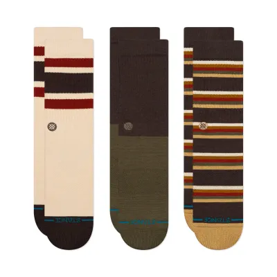 STANCE MILL HOUSE 3-PACK CREW SOCKS 