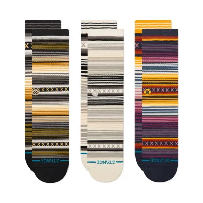 STANCE CURREN 3-PACK CREW SOCKS 