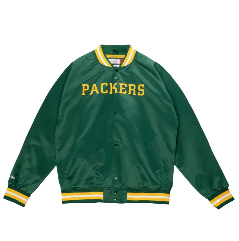 MITCHELL &amp; NESS GREEN BAY PACKERS LIGHTWEIGHT SATIN JACKET  