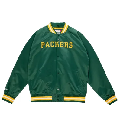 MITCHELL &amp; NESS GREEN BAY PACKERS LIGHTWEIGHT SATIN JACKET  
