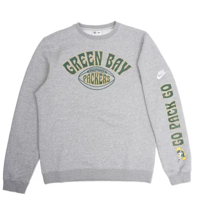 NIKE GREEN BAY PACKERS ARCH LOCKUP CREWNECK SWEATSHIRT 