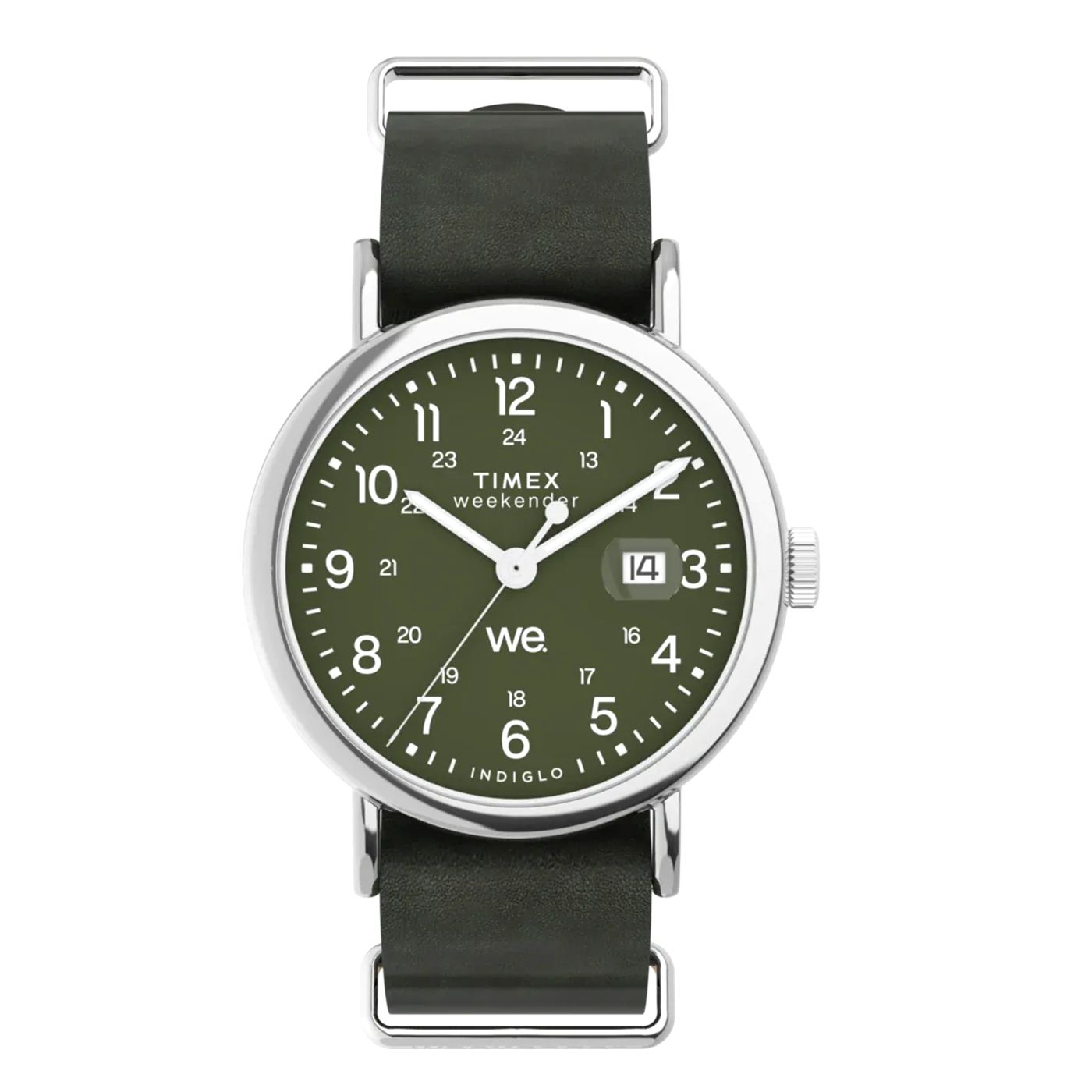 TIMEX WEEKENDER 40MM LEATHER STRAP WATCH