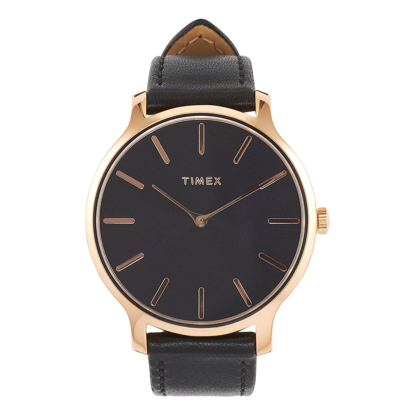TIMEX TRANSCEND 38MM LEATHER STRAP WATCH