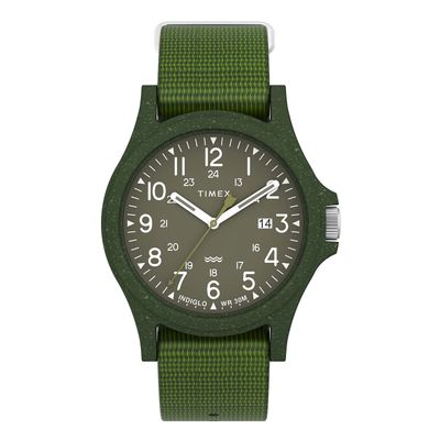 TIMEX RECLAIM OCEAN 40MM RECYCLED FABRIC STRAP WATCH