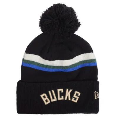 NEW ERA MILWAUKEE BUCKS &#39;24 STATEMENT EDITION KNIT POM BEANIE
