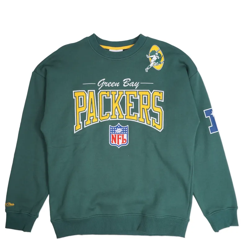 MITCHELL &amp; NESS GREEN BAY PACKERS THERE AND BACK 2.0 CREWNECK SWEATSHIRT 